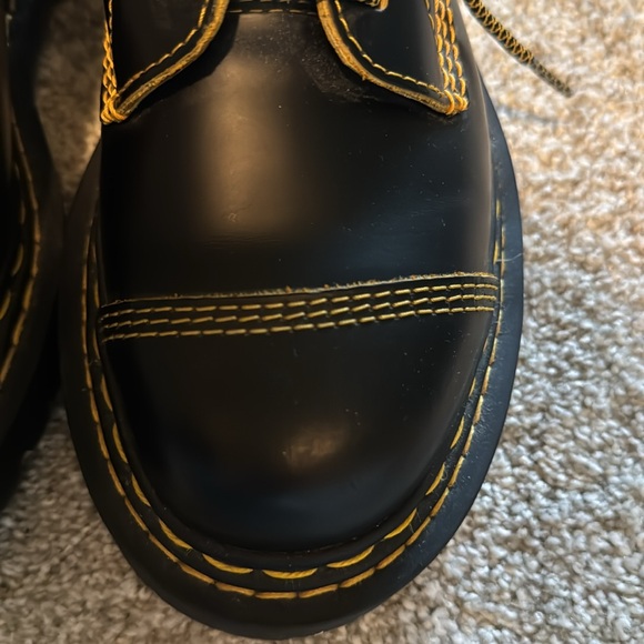 Dr Martens 1460 Pascal Yellow Stitch Black Leather Boots Mens Sz 8/Women's 9 - Picture 7 of 7